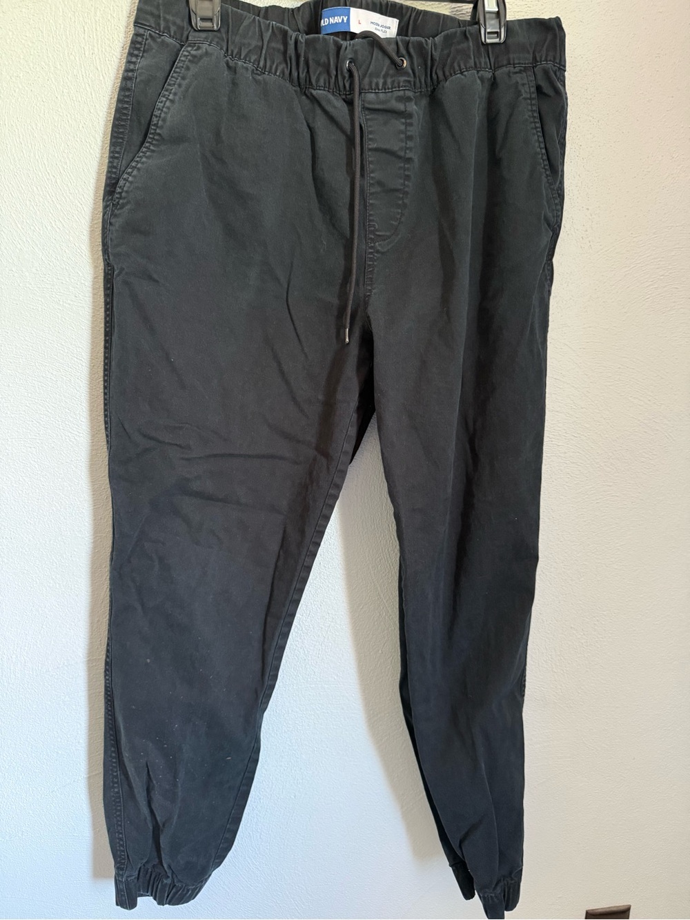 Old Navy Black Drawstring Joggers with Elastic Cuffs